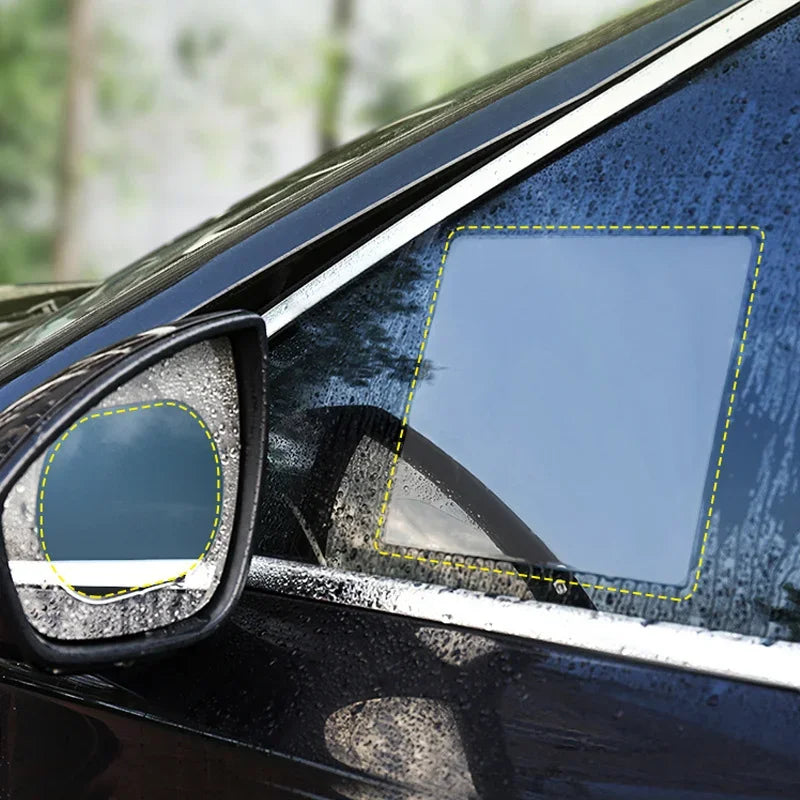 2pcs Rearview Mirror Rainproof Clear Film Sticker Protective for Car Motorcycle Bicycle Bike View Mirror AntiFog Waterproof Film