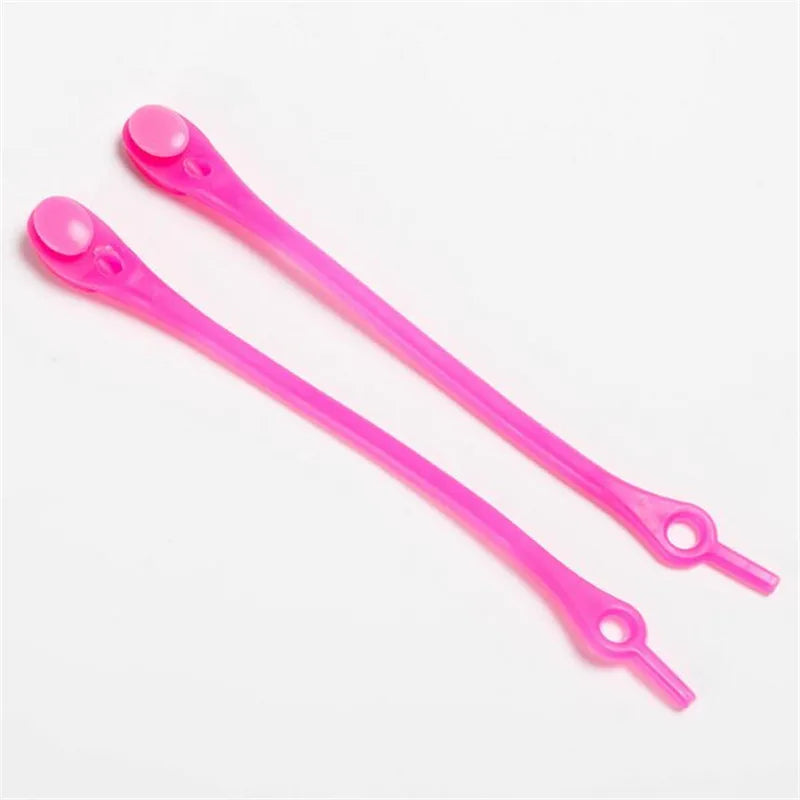 12pcs Silicone Shoelaces Round Elastic Shoe Laces Safety No Tie Shoelace For Men Women Children All Sneakers Fit Strap Shoe Laces