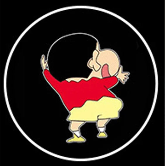 D2 Novelty LED Car Night Light Dynamic Cartoon Projector Lamp Rechargeable Car Door Atmosphere Warning Light Anime Decor Lamp