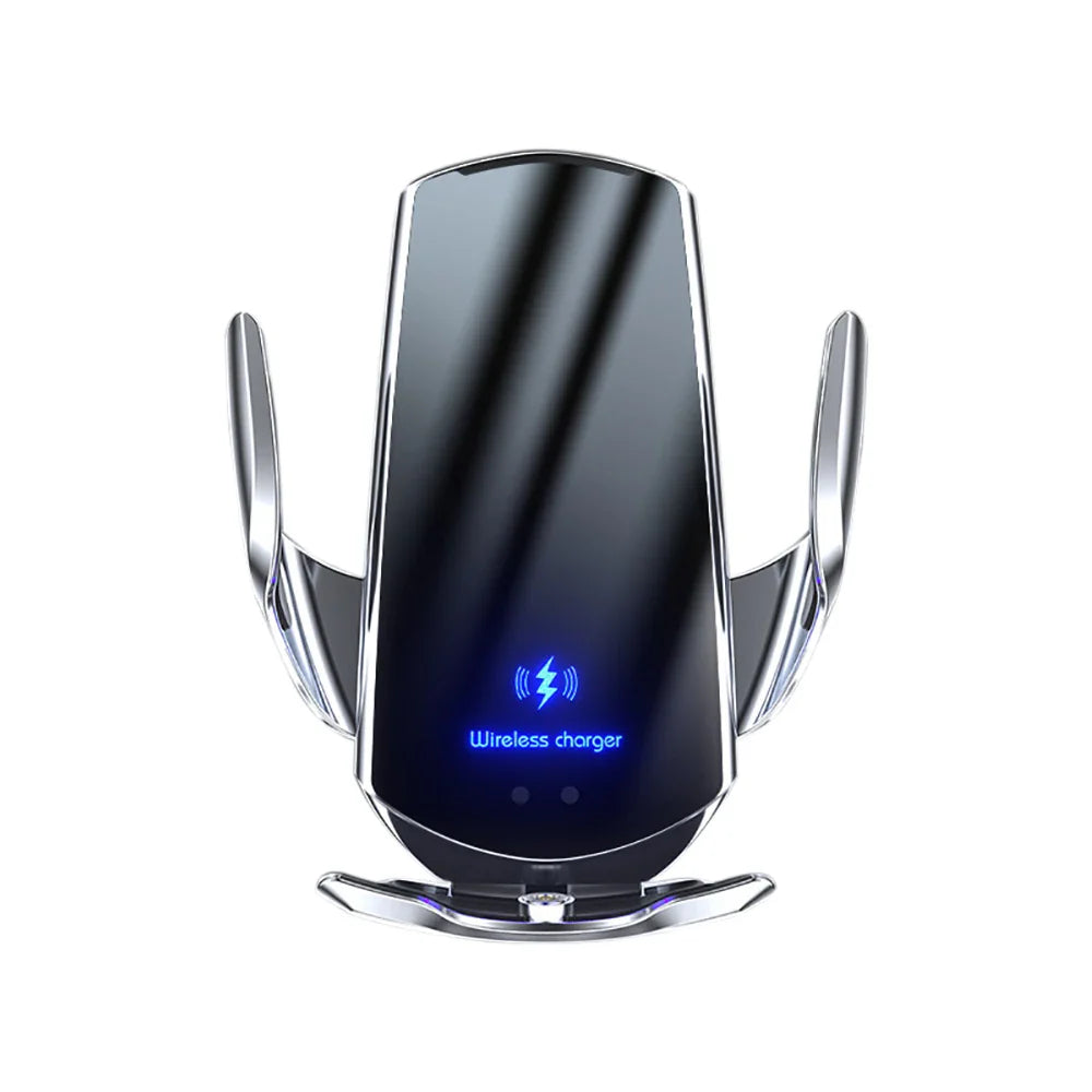 15W Q3 Smart Sensor Car Phone Wireless Charger Fast Charging Auto-Clamping Car Phone Holder for iPhone and All Android