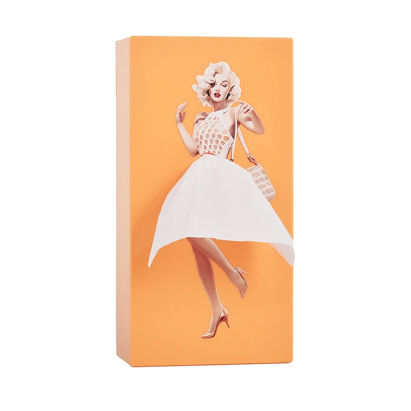 Creative Luxury Skirt Tissue Box Office Desk Home Living Room High End Feelings Pull out Paper Towel Box Decorative Holder