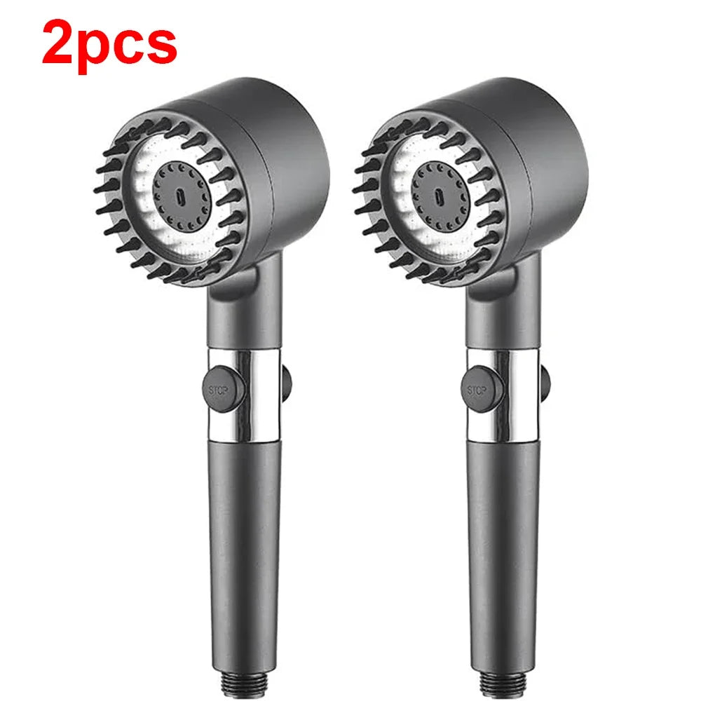 3 Modes Handheld Shower Head Filter Powerful Massage Spa High Pressure Water Saving Showerhead with ON/OFF Switch for Bathroom