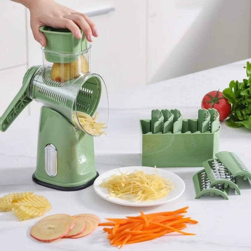 Popular multi-functional shredding and slicing, shredding and cutting machine, potato and radish hand-crank roller, vegetable cu