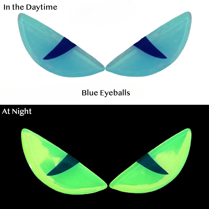 3D Devil's Eye Luminous Stickers, Motorcycle Helmets Sticker, Night Light Decor,Car Reflective Stickers, Stickers for KTM, Honda