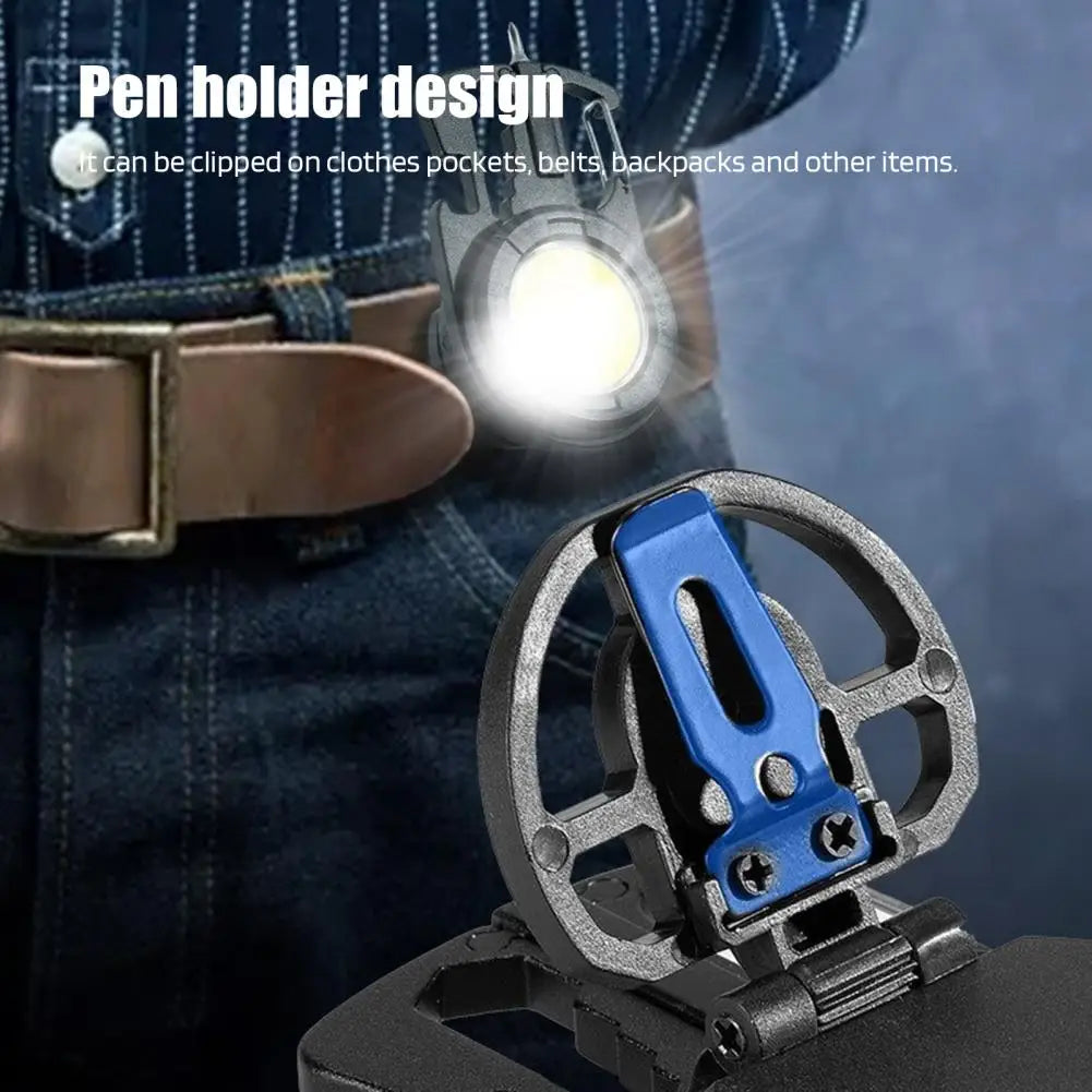 LED Keychain with Screwdrivers Bottle Opener Camping Work Light Emergency Lighting High Lumens Super Bright Mini Flashlight