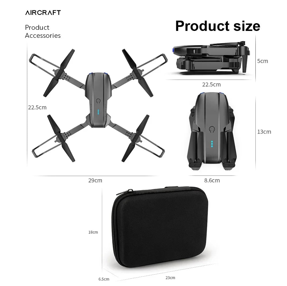 Dual Camera E99Pro HD Drone with WiFi FPV Obstacle Avoidance Quadcopter Aerial Photography Professional