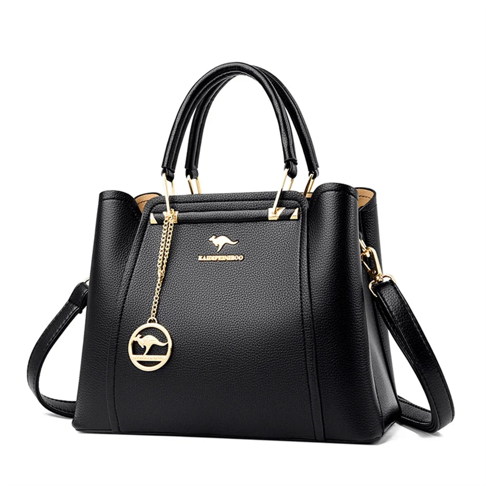 2025 Luxury Women Designer 3 Layers Shoulder Crossbody Sac Ladies Large Capacity Leather Handbags Shopper Brand Messenger Totes