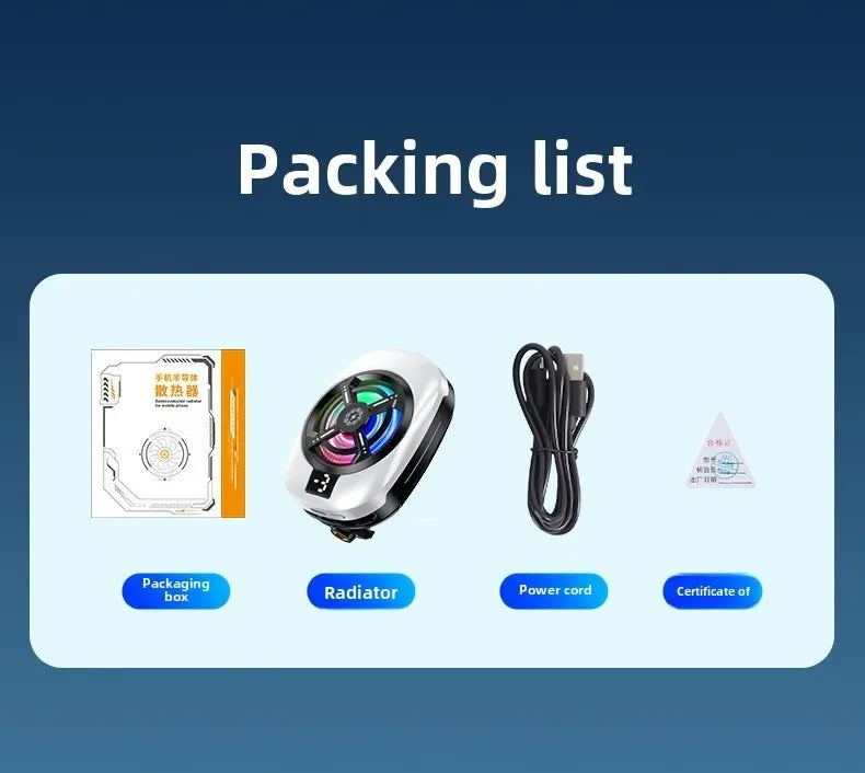 2025 TL16 Magnetic Phones Cooler Back-Clip 2 in 1 Game Cooler Semiconductor Fast Phone Cooling Fan for IOS Android Phone