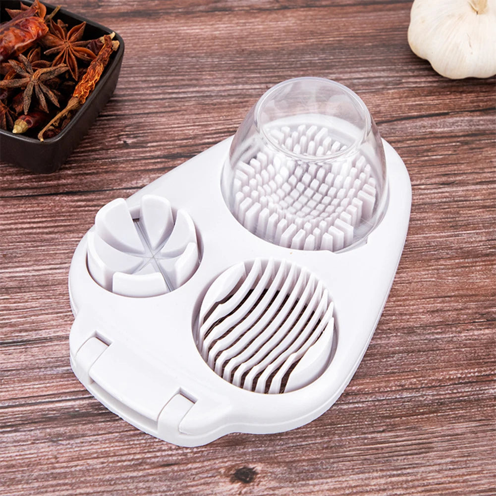 3 in 1 Egg Cutter Egg Slicer Multifunctional Egg Dicer 3 Slice Modes Kitchen Chopper Tool Stainless Steel Wire Kitchen Gadgets