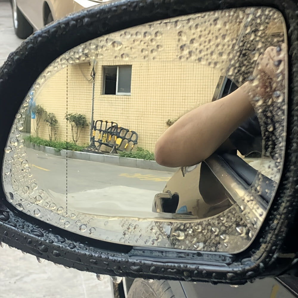 4pcs Car Rearview Mirror Films Anti-Rain Fog Waterproof PET Clear Film Accessories