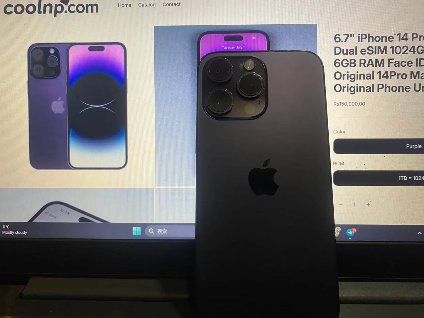 6.7" iPhone 14 Pro Max Dual eSIM 1024GB ROM 6GB RAM Face ID NFC A16 Original 14Pro Max 5G 74% Original Phone Unlocked