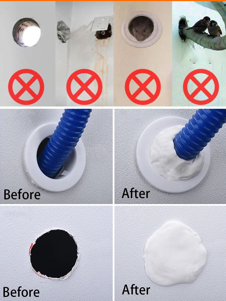 Wall Hole White Sealing Glue Household Air-conditioning Mending Plasticine Waterproof Oil Repellent Sewer Pipe Seal