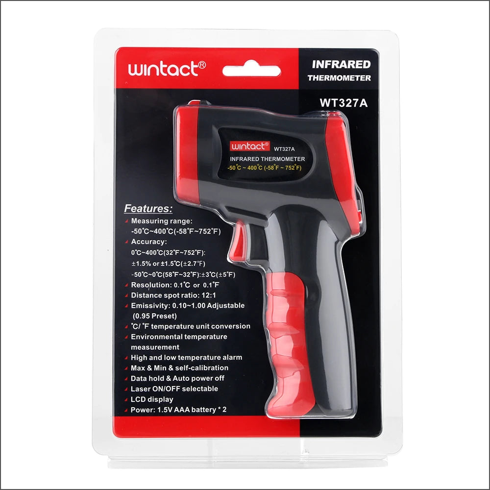 RZ Non-Contact Infrared Thermometer Temperature Meter Gun 0-600C Handheld Digital Industrial Outdoor Laser Pyrometer Thermometer