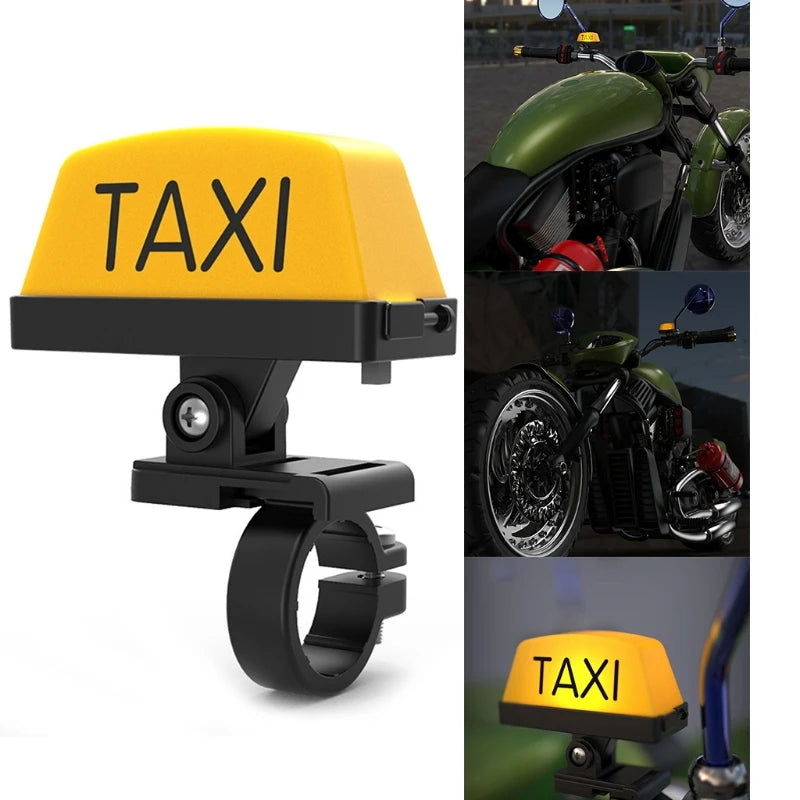 Motorcycle Decoration Modified Light Adjustable Handle Helmet Light USB Rechargable Warning Taxi Box Sign LED Lamp