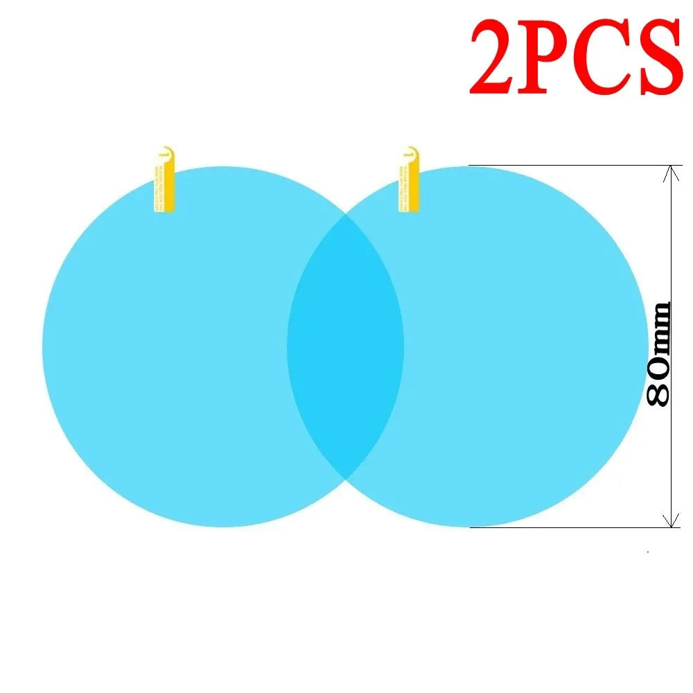 2pcs Rearview Mirror Rainproof Clear Film Sticker Protective for Car Motorcycle Bicycle Bike View Mirror AntiFog Waterproof Film