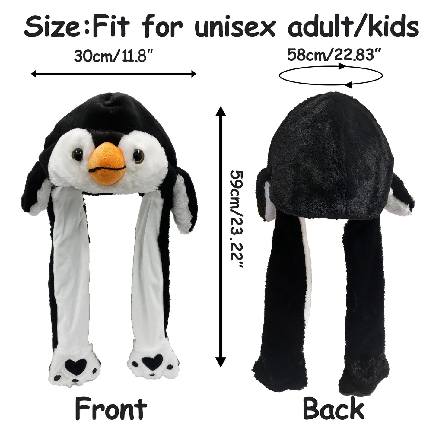 Cute Bunny Hats With Moving Ears Cartoon Beanie Hat Airbag Cap Trendy Sweet Bunny Hat Soft Warm Scarf Hats Movable Ears