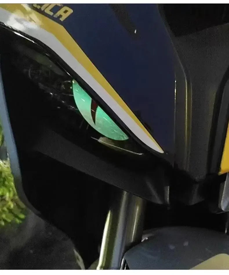 3D Devil's Eye Luminous Stickers, Motorcycle Helmets Sticker, Night Light Decor,Car Reflective Stickers, Stickers for KTM, Honda