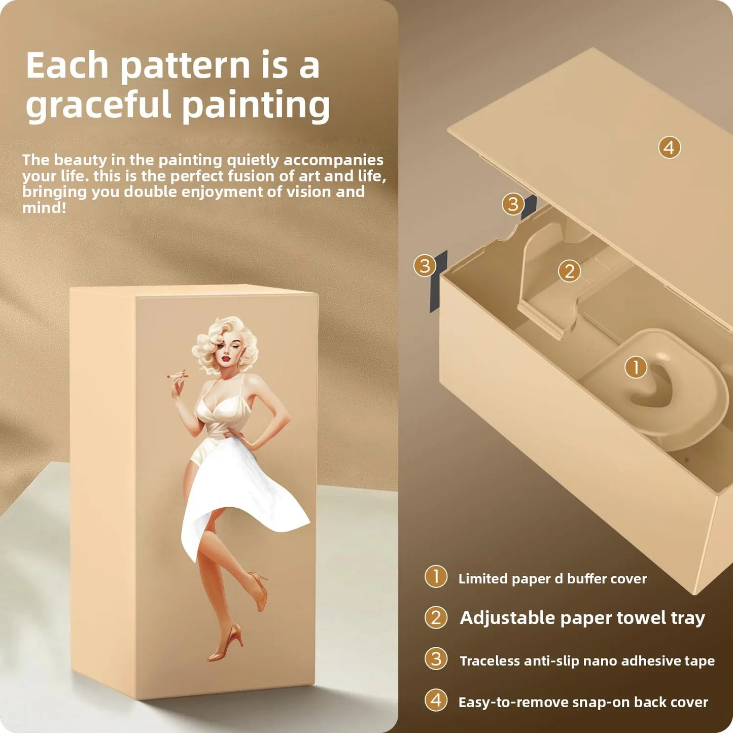 Creative Luxury Skirt Tissue Box Office Desk Home Living Room High End Feelings Pull out Paper Towel Box Decorative Holder