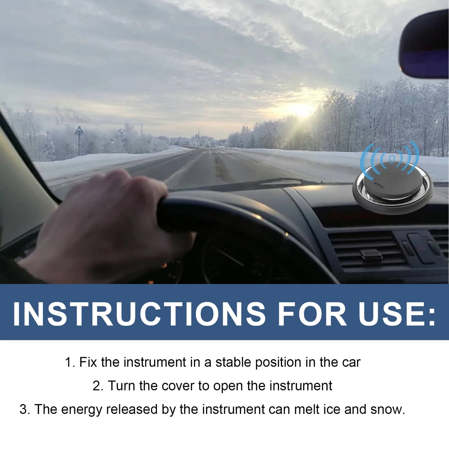 Car Deicing Instrument Electromagnetic Snow Removal Device Windshield Molecular Interference Antifreeze Instrument Defrosting