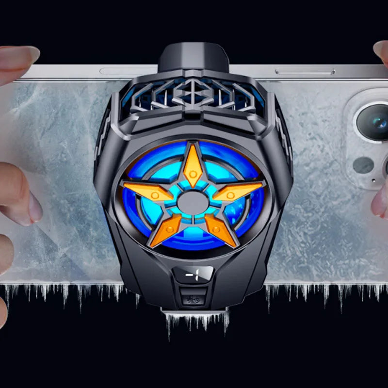 SL09 Phone Semiconductor Cooling Fan Radiator Portable 2 Gear Adjustable Digital Display Game Cooler for IOS Android Heat Sink