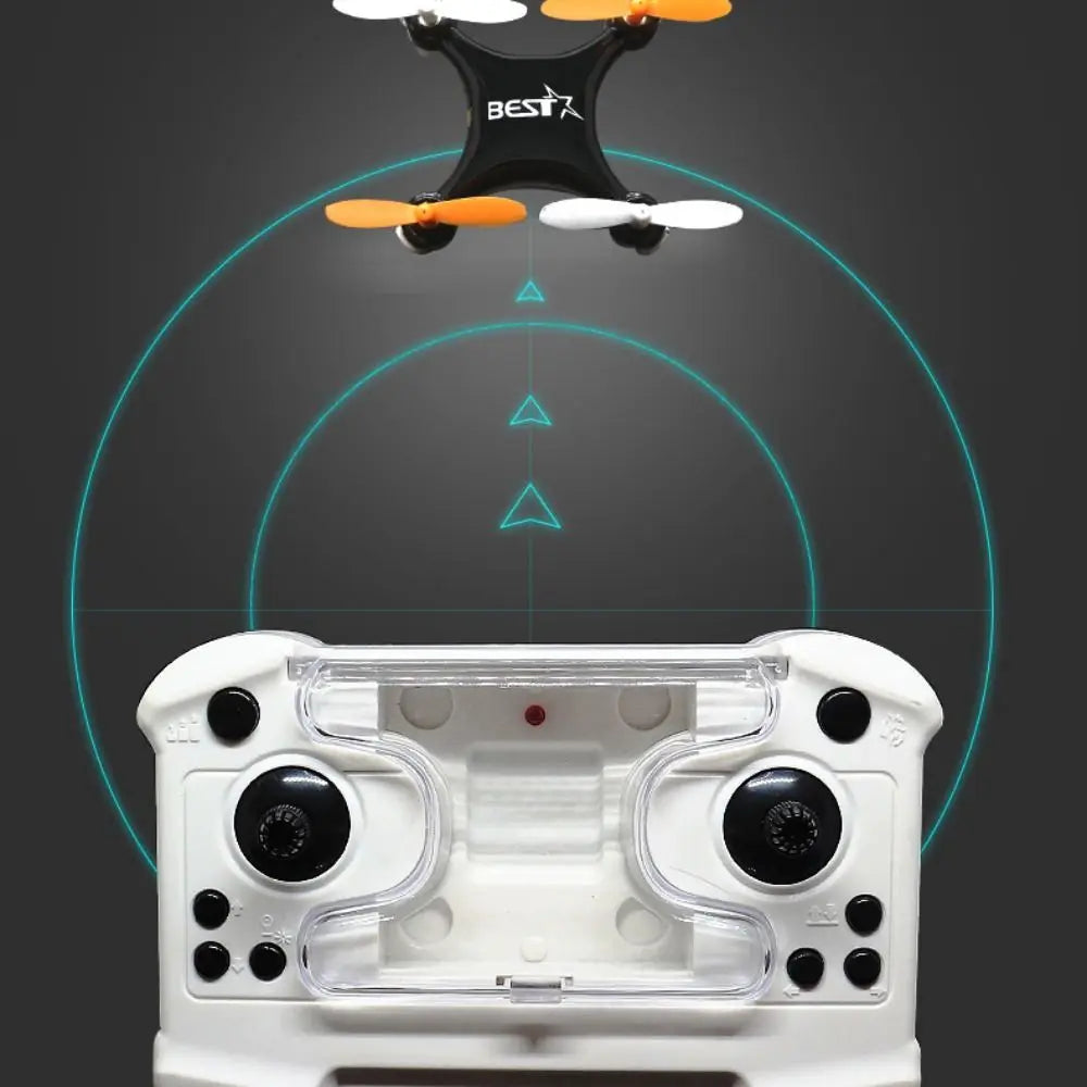 ABS Mini Remote Control Aircraft Flying with Light Rotation Remote Control Drone Rechargeable Durable