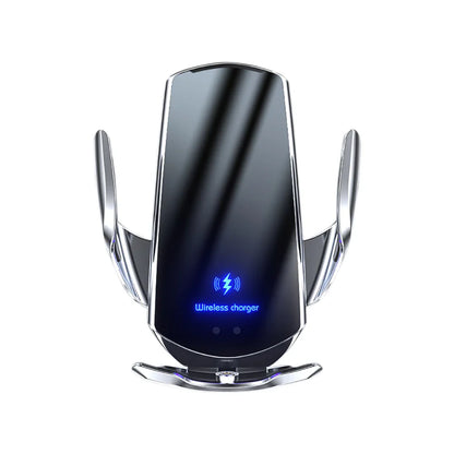 15W Q3 Smart Sensor Car Phone Wireless Charger Fast Charging Auto-Clamping Car Phone Holder for iPhone and All Android