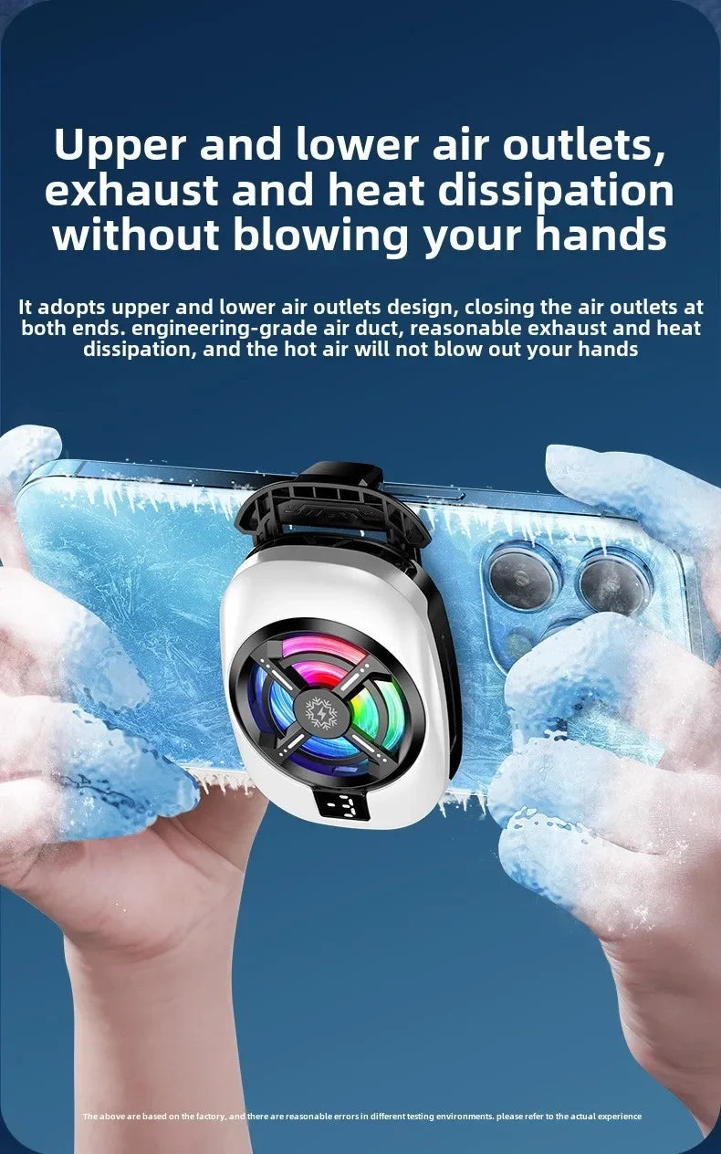 2025 TL16 Magnetic Phones Cooler Back-Clip 2 in 1 Game Cooler Semiconductor Fast Phone Cooling Fan for IOS Android Phone