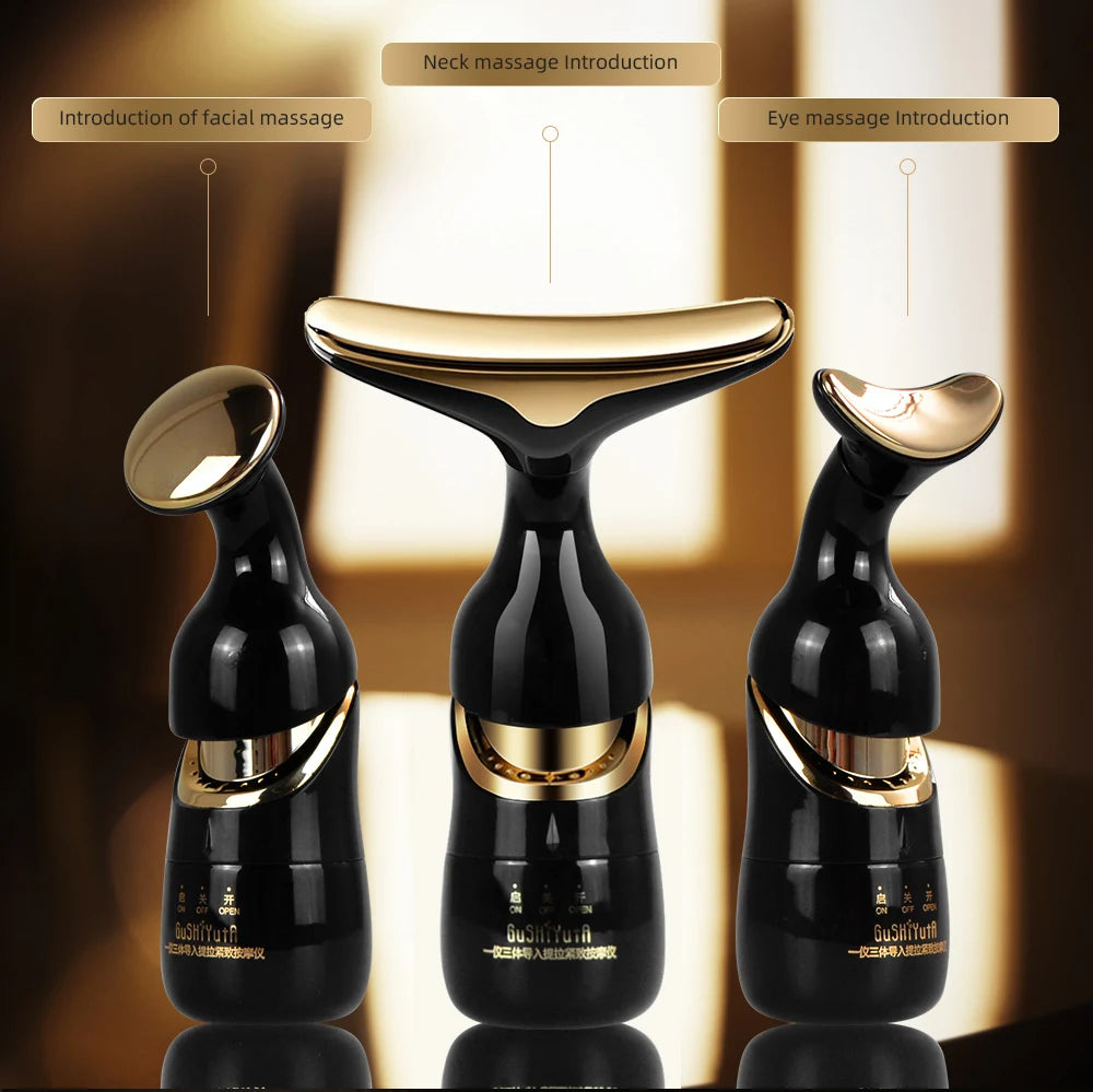 3 In 1 Facial Lifting Massager Electric Beauty Device for Neck Eye Face Beauty Skin Tightening Machine Anti Aging Skin Care