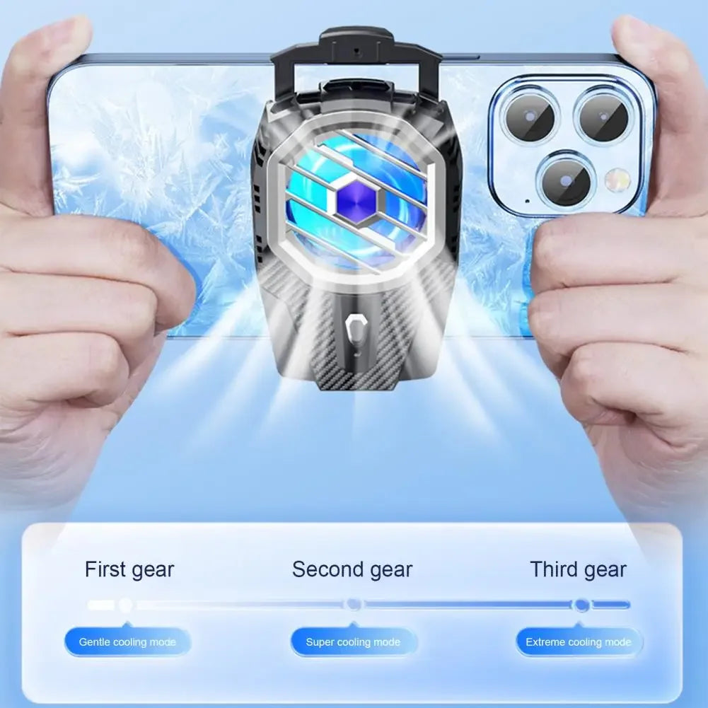 X91 Mobile Phone Semiconductor Cooling Fan Radiator 3 Gears Adjustable Back-clip Game Cooler for IOS Android PUBG Cool Heat Sink