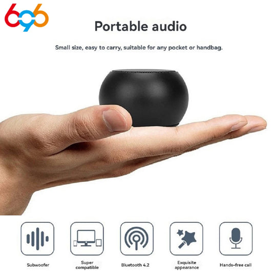 High Quality Wireless Bluetooth Speaker Portable Small Steel Gun Metal Heavy Subwoofer Outdoor New Mini Bluetooth Small Speaker