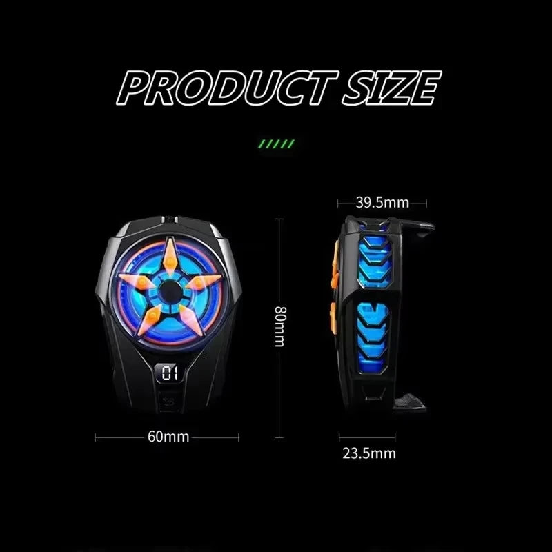 SL09 Phone Semiconductor Cooling Fan Radiator Portable 2 Gear Adjustable Digital Display Game Cooler for IOS Android Heat Sink