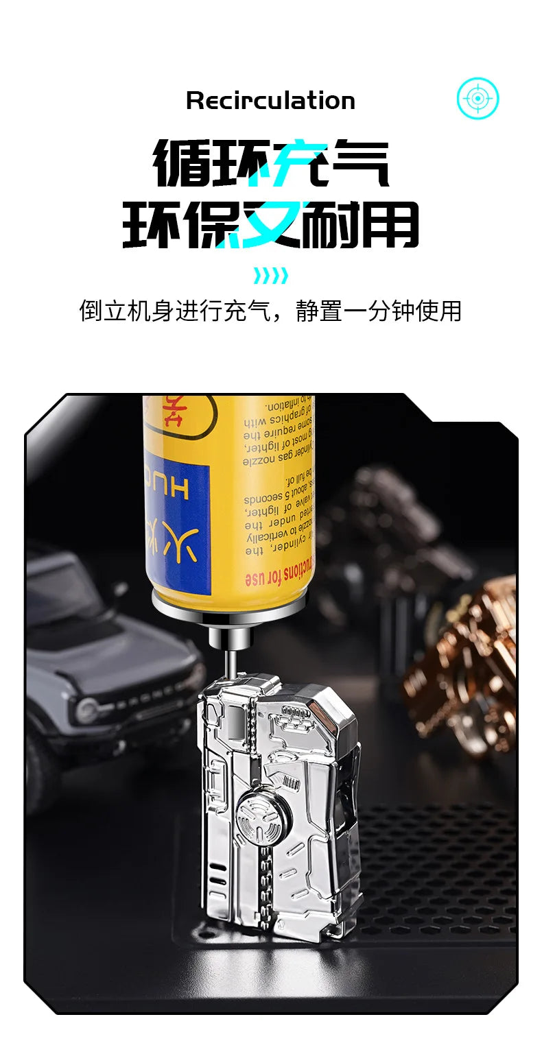 New Cool Gyro Folding Pistol Gas Lighter Fingertip Windproof Gift for Boyfriend Creative and Fun Decompression
