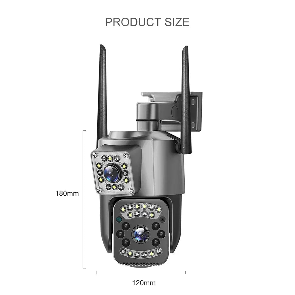 PEGATAH 10X Zoom 4MP IP Camera Wifi 4G Sim Card HD Dual Lens Home Outdoor Security Camera Night Vision CCTV PTZ Cameras