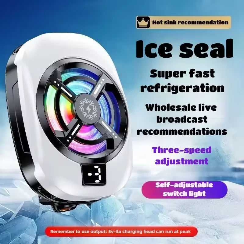 2025 TL16 Magnetic Phones Cooler Back-Clip 2 in 1 Game Cooler Semiconductor Fast Phone Cooling Fan for IOS Android Phone