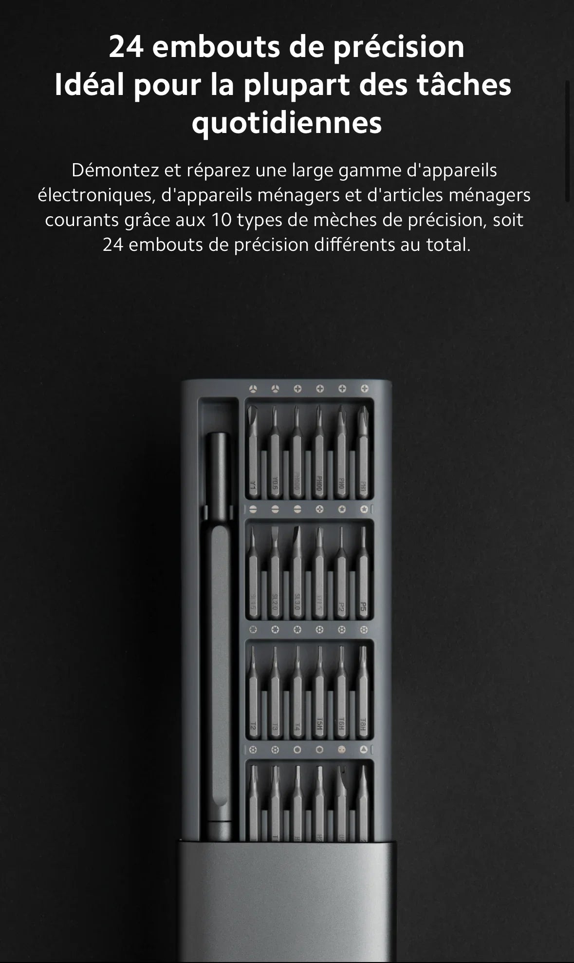 Xiaomi Mijia Precision Screwdriver Set Household Multi-function Repair Disassembly Tool Magnetic Suction Head Aluminum Alloy Box