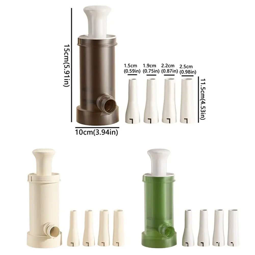 ठूलो क्षमताको म्यानुअल ससेज मेकर हेभी ड्युटी फूड-ग्रेड मासु स्टफर किट ४ वटा स्टफिङ ट्यूबहरू सहित ठाडो ससेज फिलिंग उपकरण