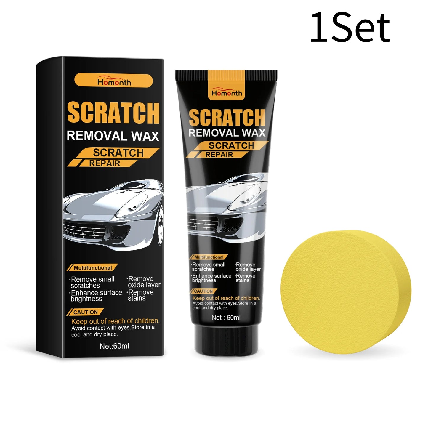 Car Scratch Repair Paste Cleans Surface Oxide Layers & Stains Repairs Paint Scratches Improves Automotive Gloss Restores Light