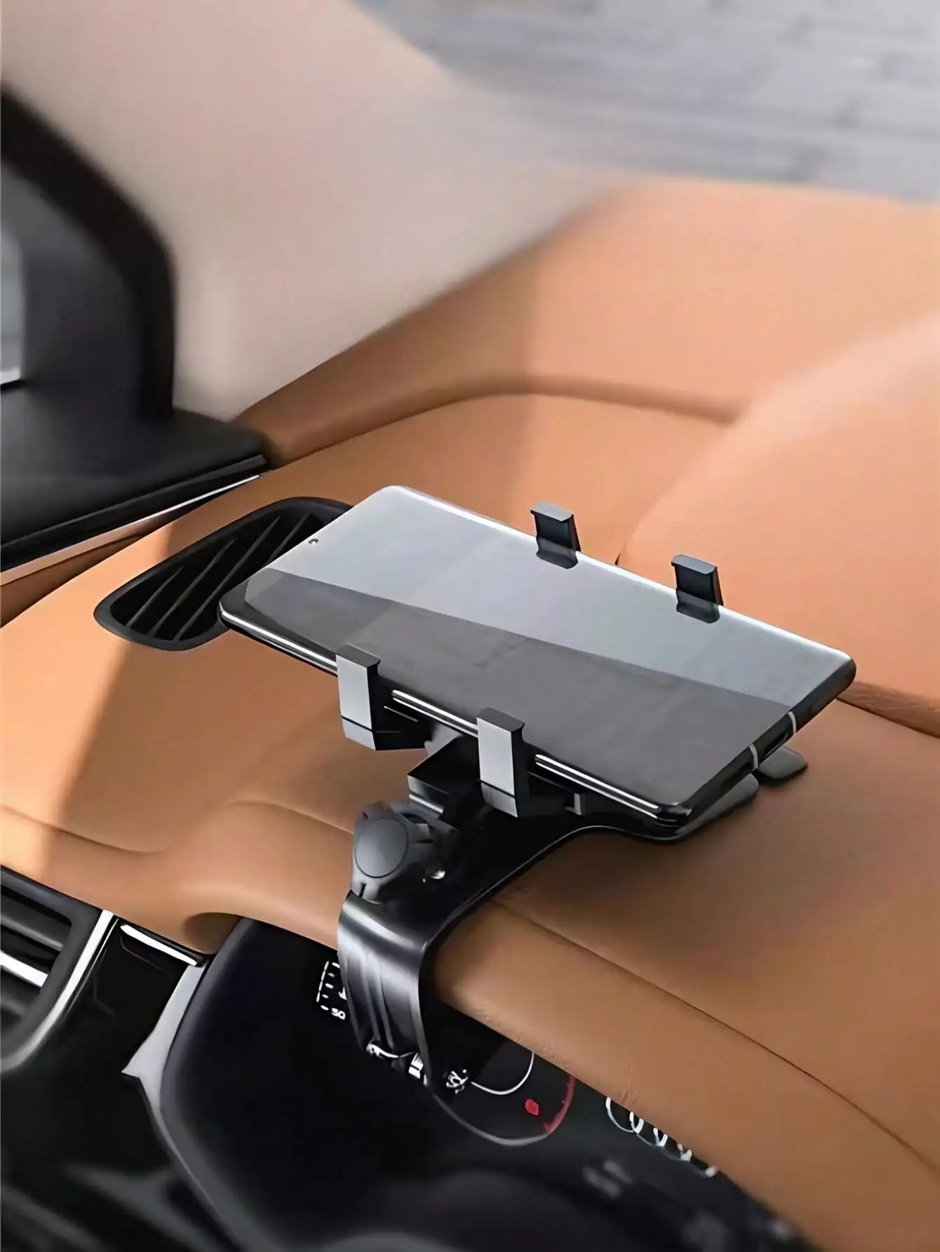 Universal 360° Rotating Dashboard Phone Holder - Hidden Parking Tag Slot, HUD Navigation-Optimized