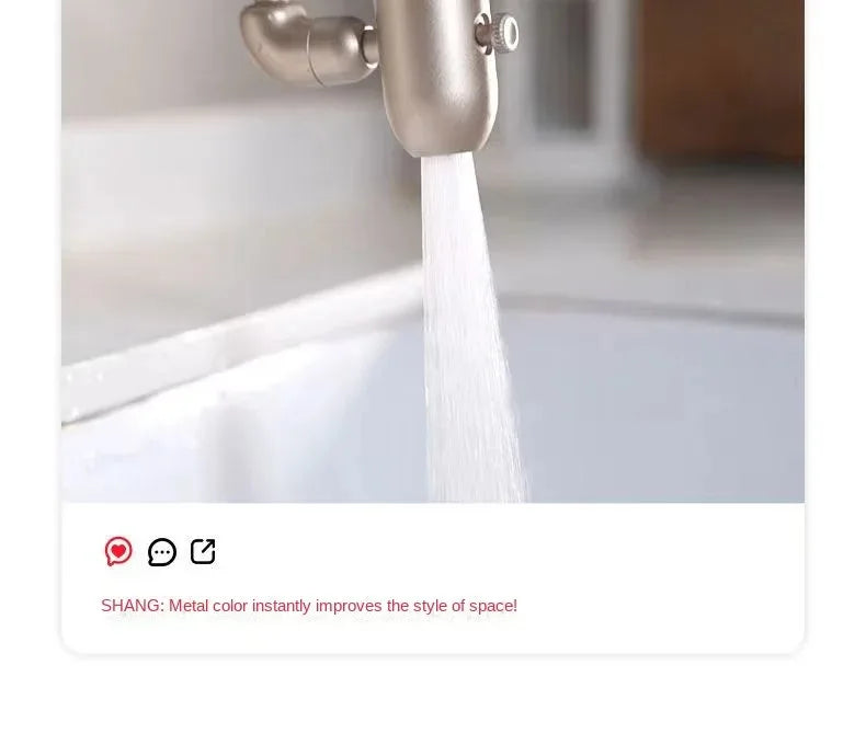 Universal swivel faucet extender Multi-function anti-splash adapter Face wash foaming filter basin water nozzle