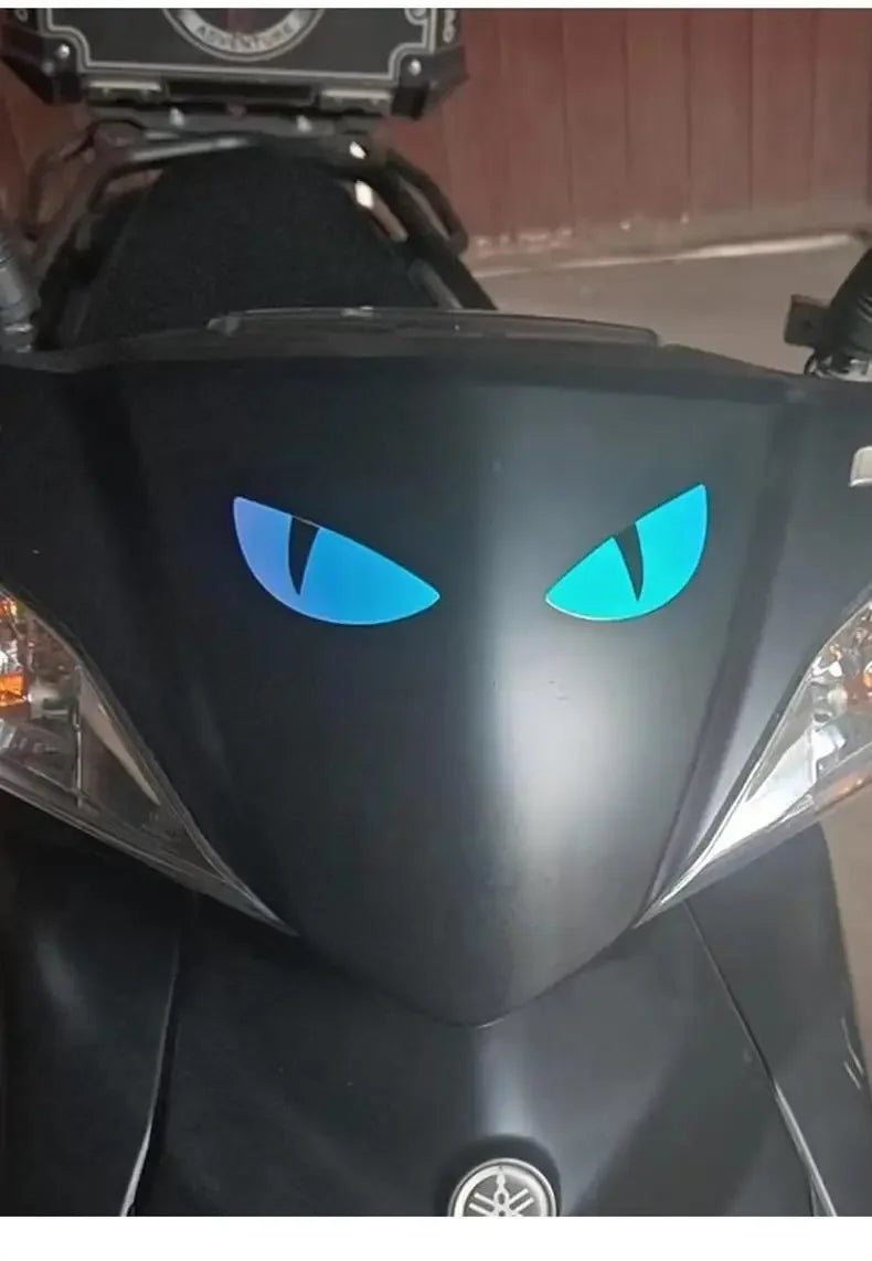 3D Devil's Eye Luminous Stickers, Motorcycle Helmets Sticker, Night Light Decor,Car Reflective Stickers, Stickers for KTM, Honda