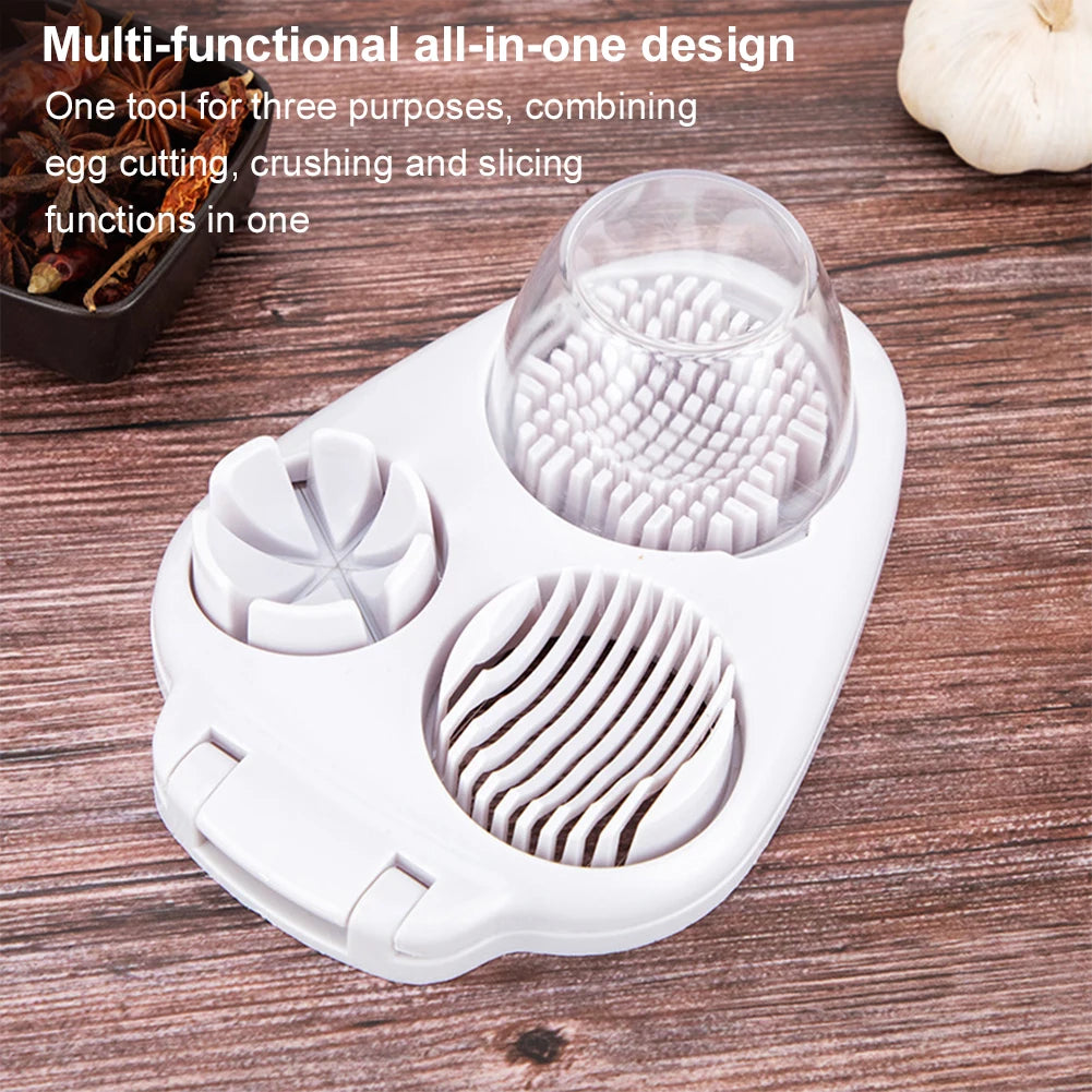 3 in 1 Egg Cutter Egg Slicer Multifunctional Egg Dicer 3 Slice Modes Kitchen Chopper Tool Stainless Steel Wire Kitchen Gadgets