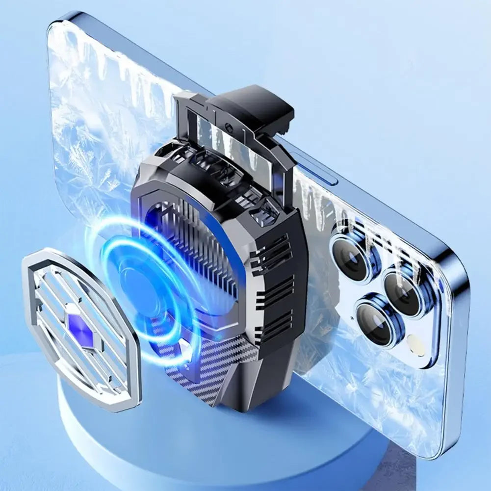 X91 Mobile Phone Semiconductor Cooling Fan Radiator 3 Gears Adjustable Back-clip Game Cooler for IOS Android PUBG Cool Heat Sink