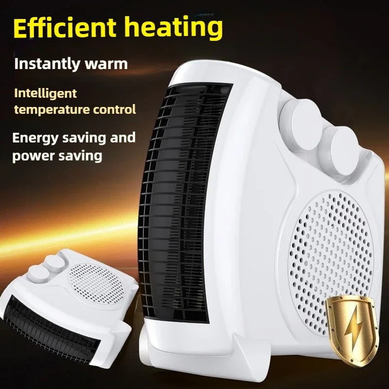 220V Winter Warmer Household Desktop Electric Heater Fan 3 Gear Adjustable Warm Air Blower Ripple Heating Machine Bedroom Office
