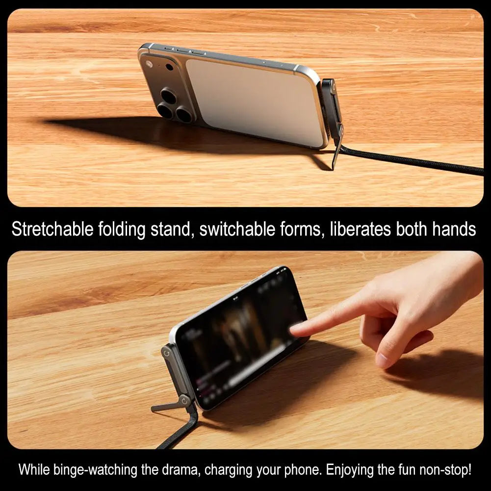 240W Fast Charging Foldable Phone Stand With 360° Rotating Charging Data Cable 2-in-1 Phone Tablet Foldable Mobile Phone Holder
