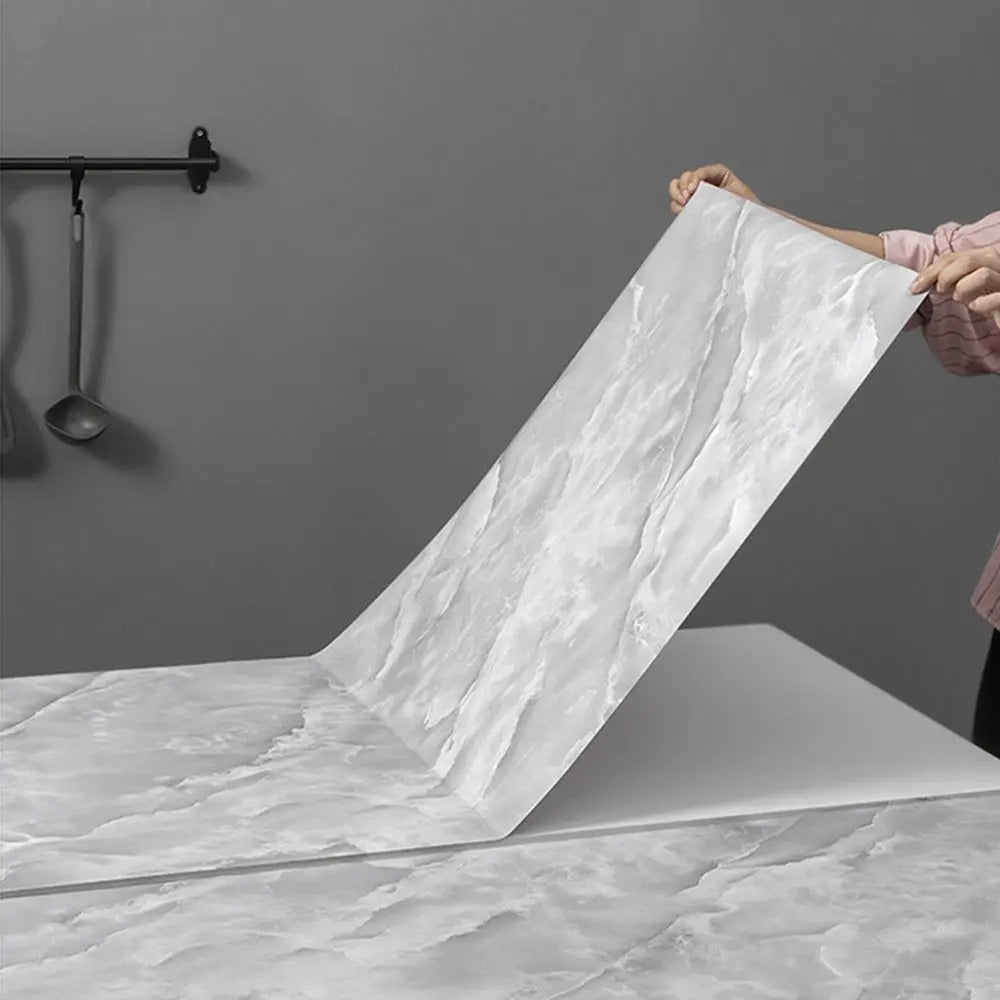 60cmx2m Kitchen Countertop Wall Stickers Oil-proof Waterproof Tile Wallpaper Self-Adhesive Heat-resistant Stove Renovation Film