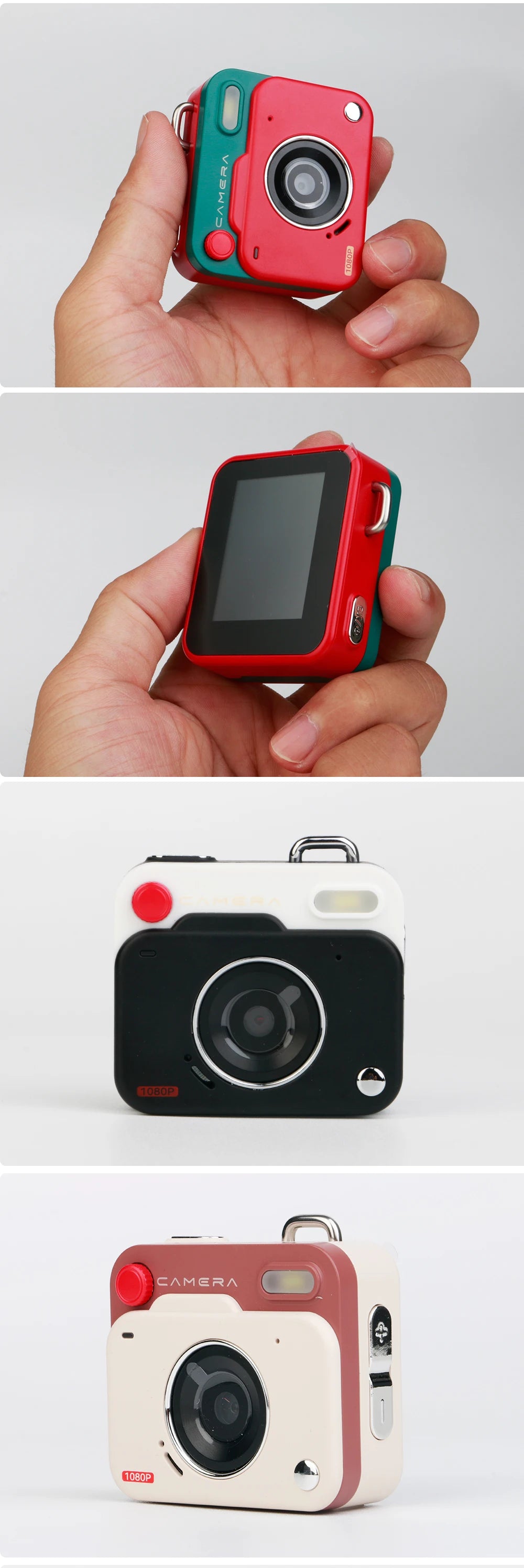 Retro Mini Camera 1080p HD Portable Indoor/Outdoor Small Camera with Screen TF Card Support Video Holiday Gift Y6000 Digital Cam