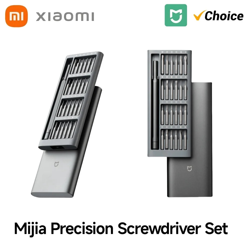 Xiaomi Mijia Precision Screwdriver Set Household Multi-function Repair Disassembly Tool Magnetic Suction Head Aluminum Alloy Box