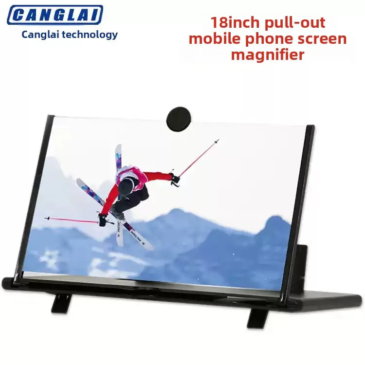 Mobile Screen Amplifier Projector Video Movie Amplifier Desktop Display Stand 3D HD 14 Inch For All Smartphone Screen Amplifier