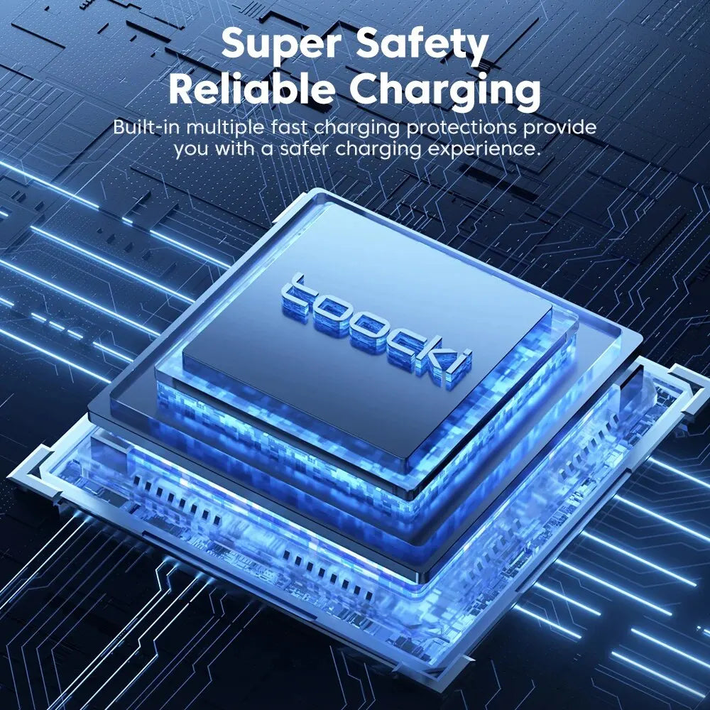 Toocki Mini PD 45W Car Charger Pull Ring Fast Charging USB C Phone Charger Adapter For iPhone 14 13 Pro Xiaomi Samsung Huawei