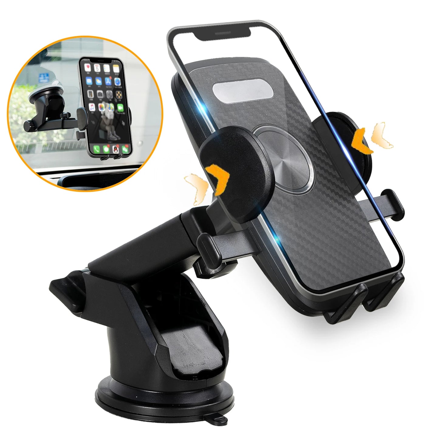 Car Phone Holder Auto Clamp Windscreen / Dashboard Suction Mount Stand Cradle AX